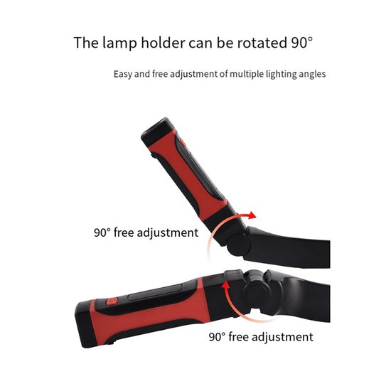 Afneembare, oplaadbare LED-werklamp met magnetische voet, handsfree te gebruiken en om de nek te bevestigen. van Merkloos — afbeelding 4