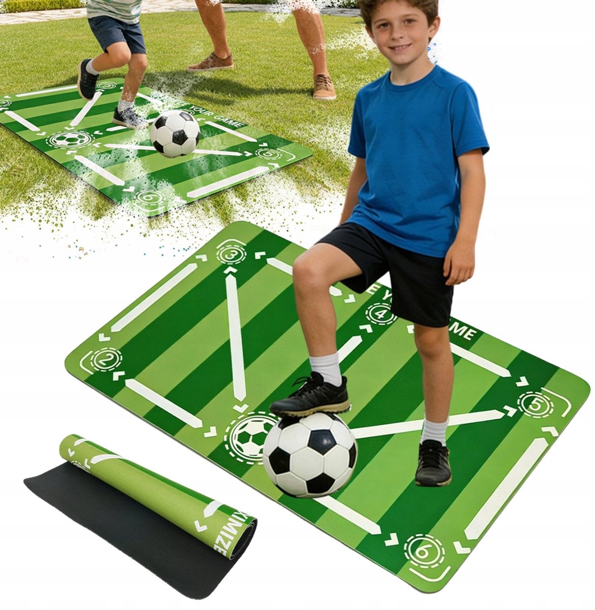 Voetbal Trainingsmat - Trainingsmat - 90 x 60 cm - Silicagel & Anti-geluid - Slijtvast & Antislip - Voor Thuis & Balcontrole