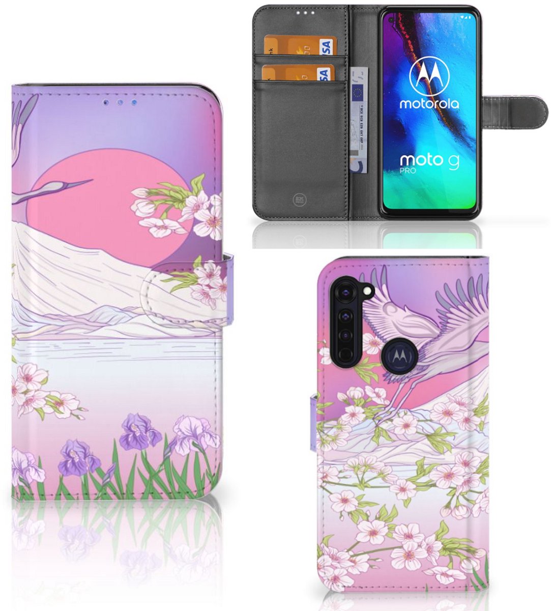 Motorola Moto G Pro Telefoonhoesje met Pasjes Bird Flying