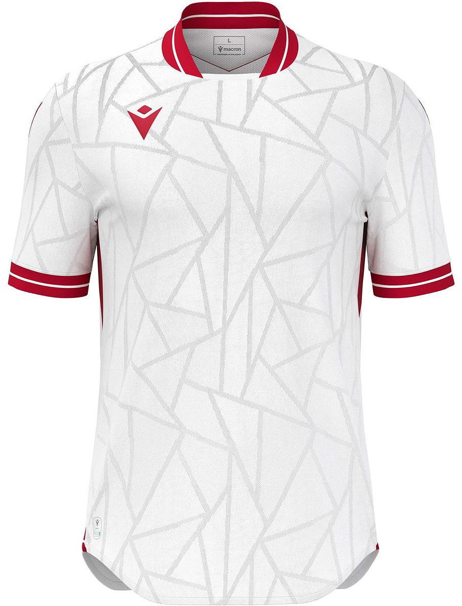 Macron Cerberus Shirt Korte Mouw Heren - Wit / Rood | Maat: XXL