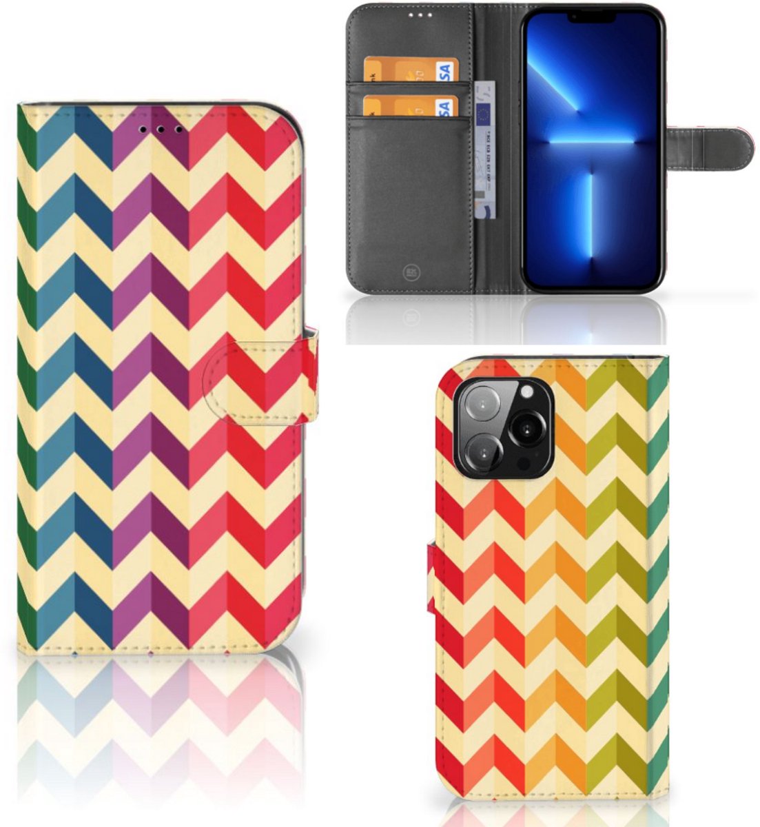 iPhone 13 Pro Max Telefoon Hoesje Zigzag Multi Color