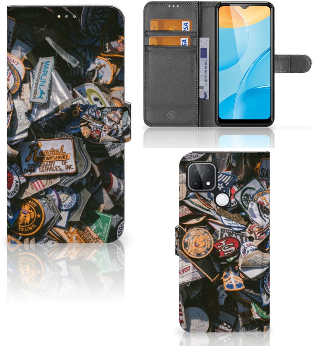 OPPO A15 Telefoonhoesje met foto Badges