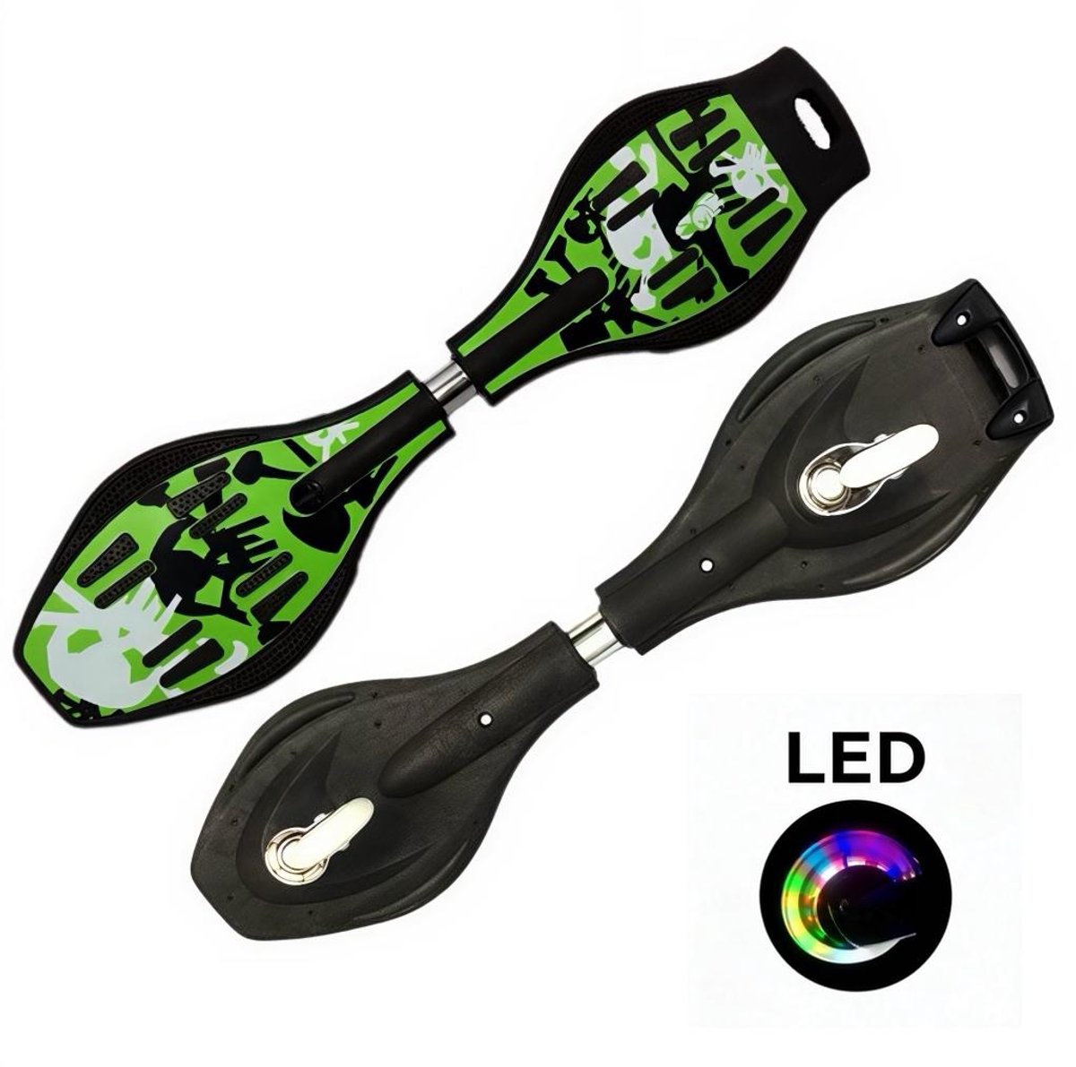 wave board LED waveboards skateboard met licht StreetSurfing Board Wave Props gratis draagtas Groen