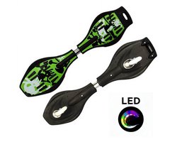 Groen wave board LED waveboards skateboard met licht StreetSurfing Board Wave Props gratis draagtas