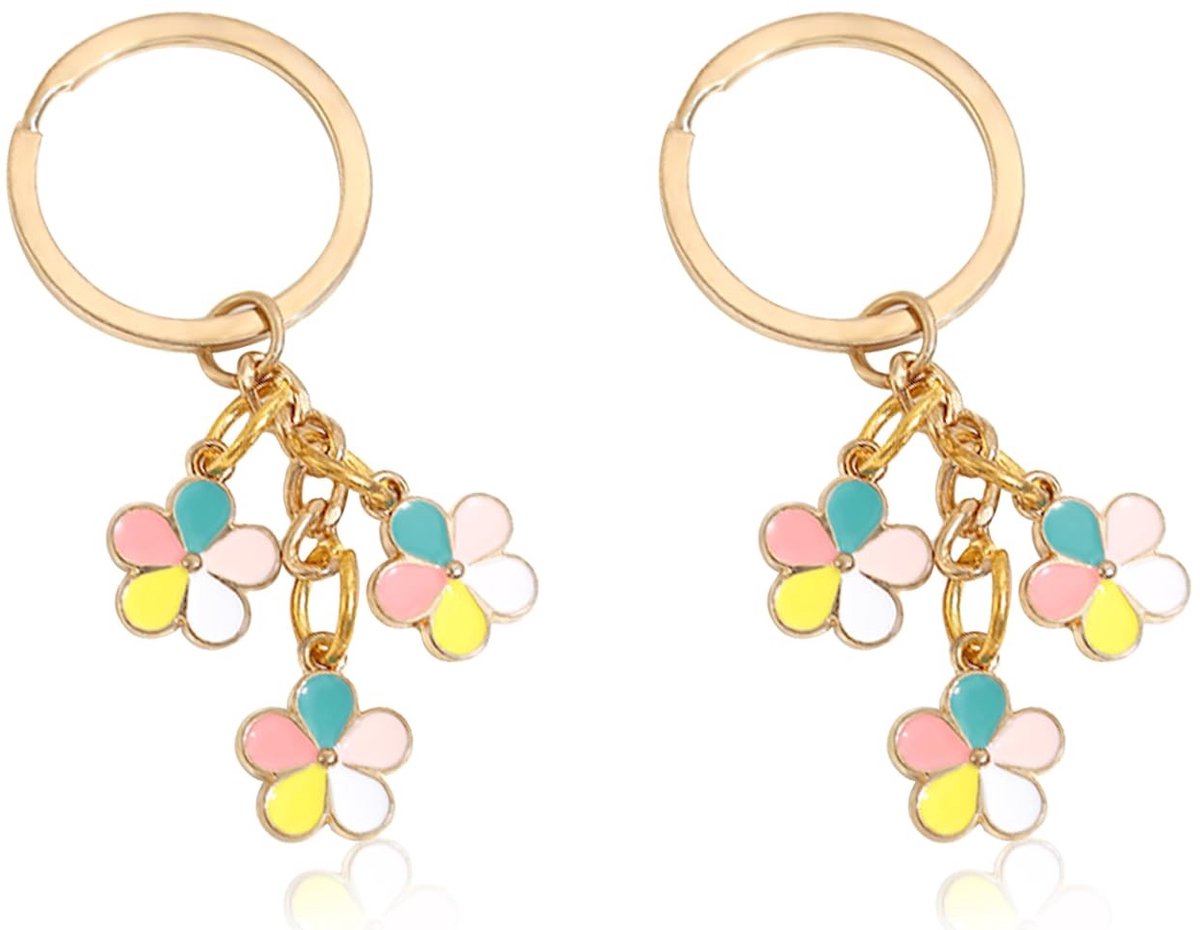 Cosensi - Sleutelhanger - Bloem Sleutelhangers - Decoratieve Accessoires - Multicolor - Voor Meisjes - Kleurige Sleutelhanger - Perfect Cadeau