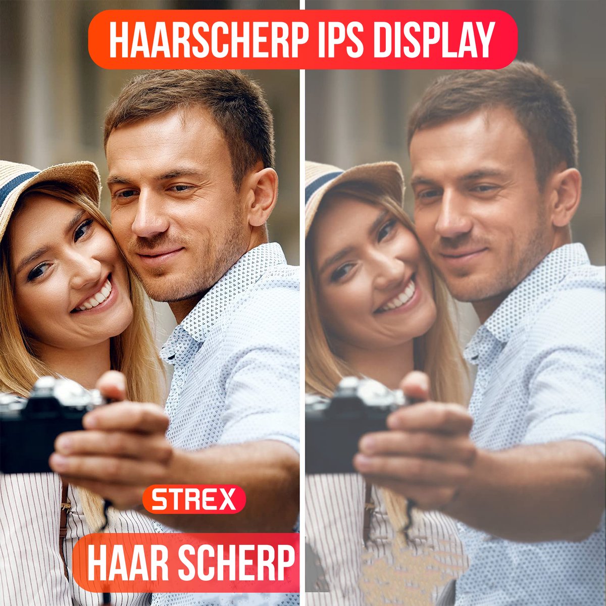 Strex Digitale Fotolijst met WiFi - 10.1 Inch Touchscreen - Frameo software via App thumbnail 4
