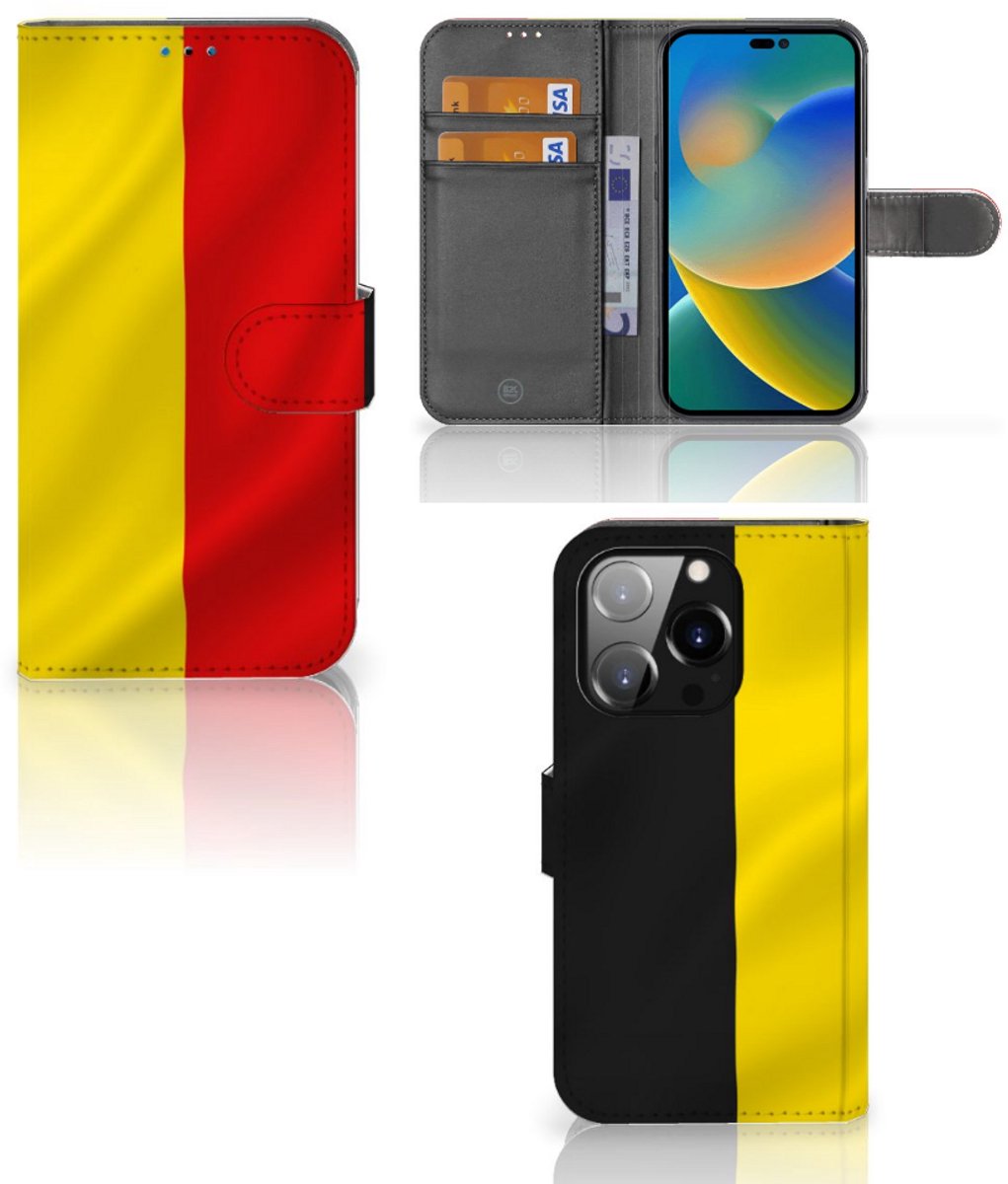 iPhone 14 Pro Bookstyle Case Belgische Vlag