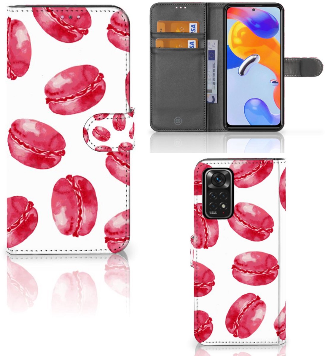 Xiaomi Redmi Note 11 Pro 5G/4G Book Cover Pink Macarons
