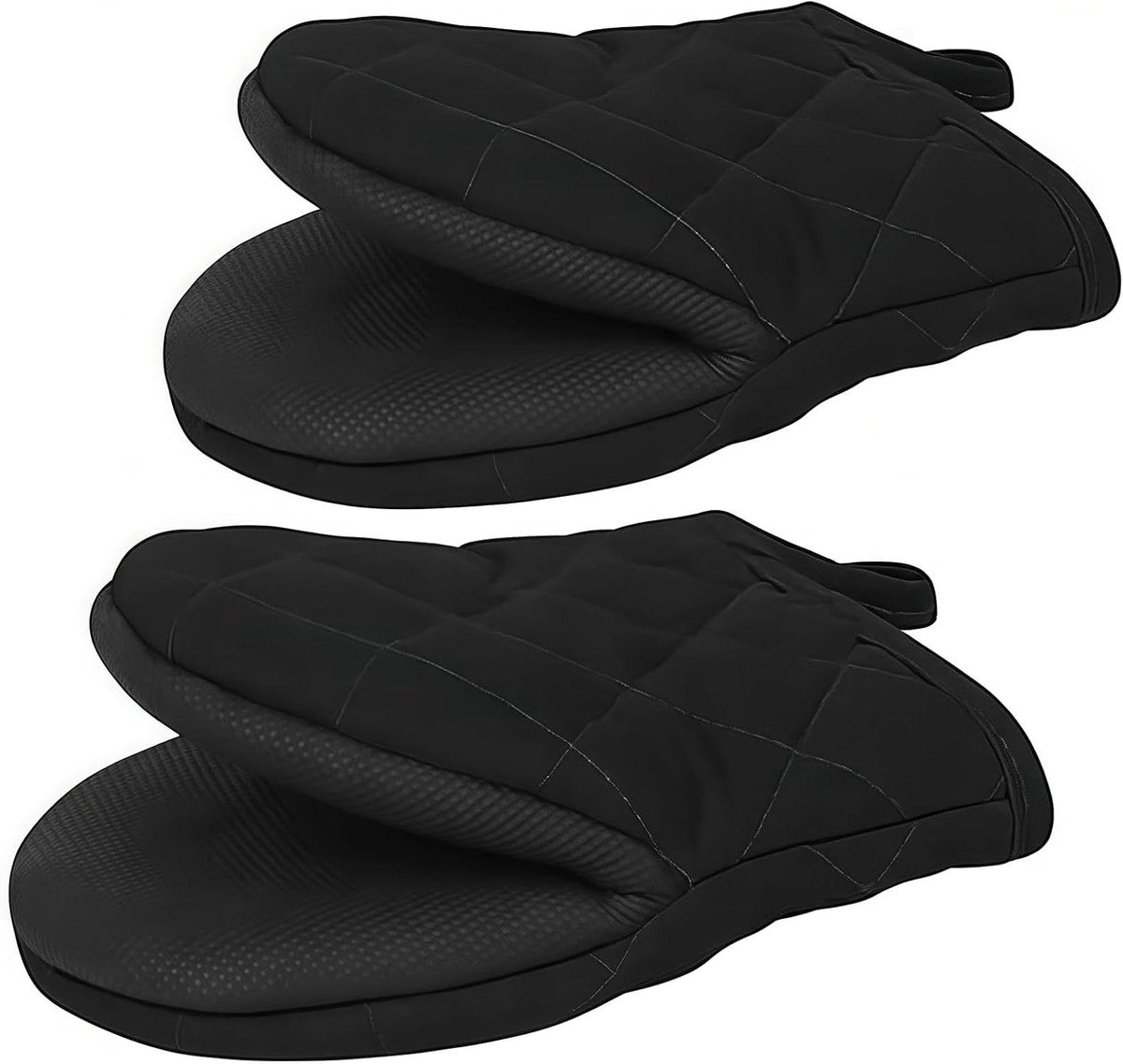 Korte Ovenwanten - Mini Ovenwanten - Hittebestendig Koken - Antislip Grip - 24 x 17 cm - Zwart
