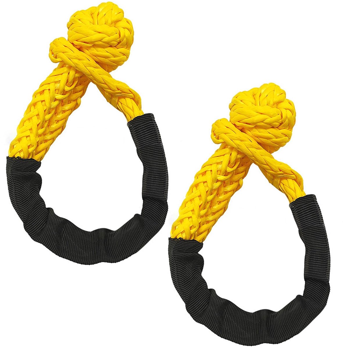 Cosensi - Recovery Rope - 2pcs Soft Clasps - 17T Break Resistance - Geel - Off-Road Links - Sterke en robuuste bevestigingsmiddelen - Geschikt voor...