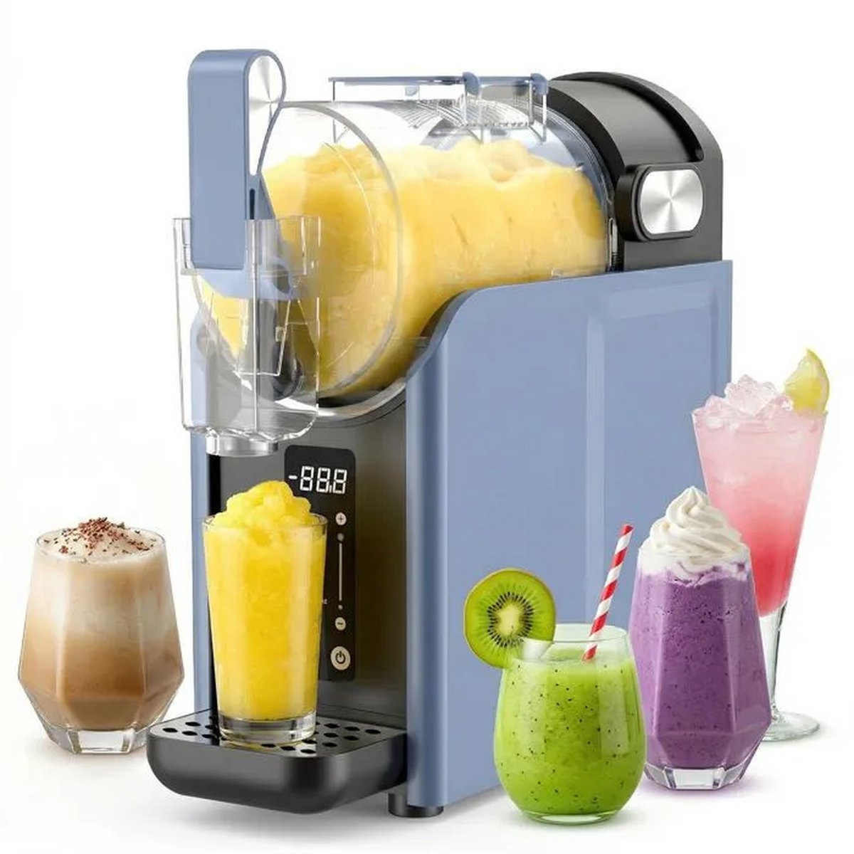 MAGICFOX IJsmachines-Slushmachine met Rapid Chill-Technologie - Zelfreinigend - 2,5 Liter-voor Slush, Frappé en Milkshakes-Geen ijsblokjes nodig