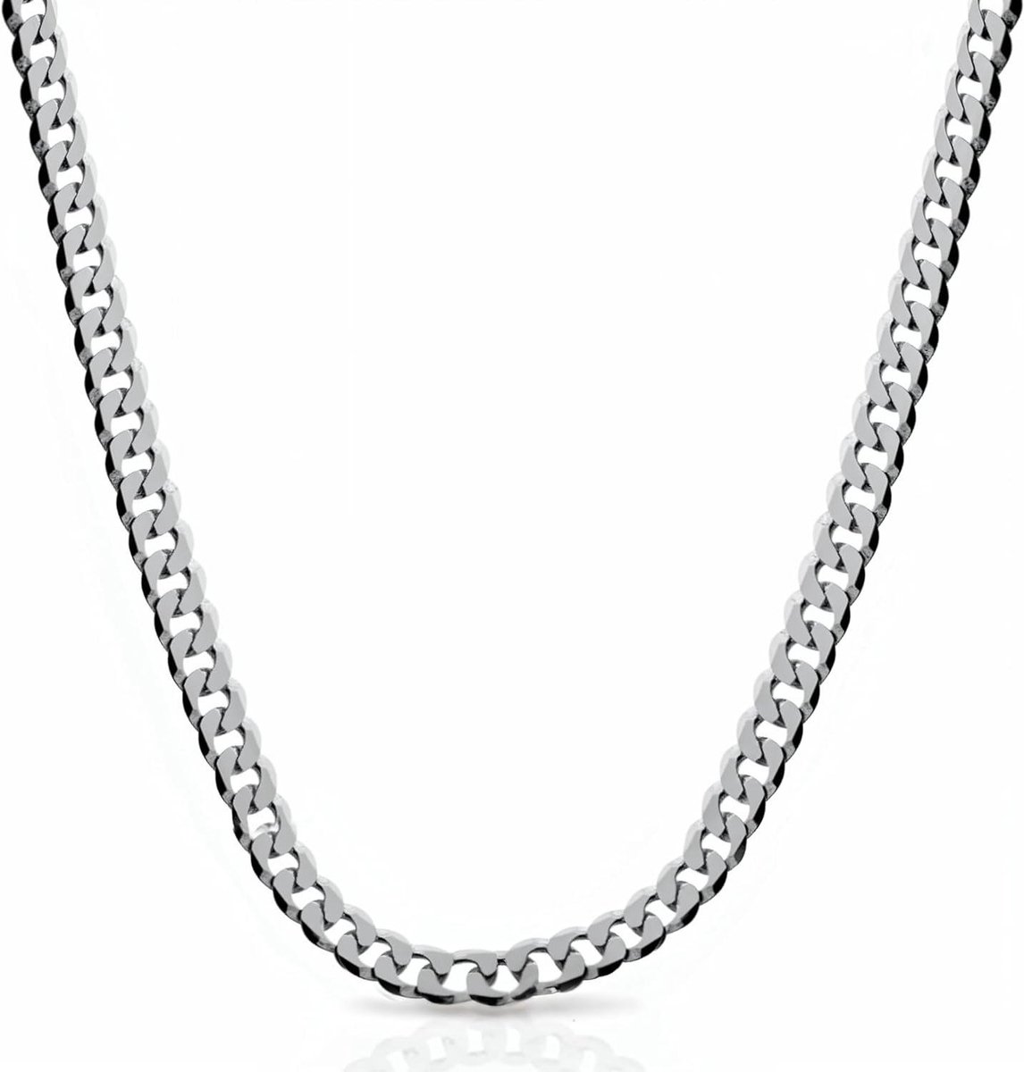 Zilveren Ketting - Ketting Heren Dames - Dagelijks Dragen - 5mm Cubaanse Schakel - 66 cm - Zilver