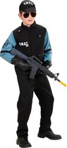 Zwart en blauw SWAT kostuum voor jongens - Verkleedkleding