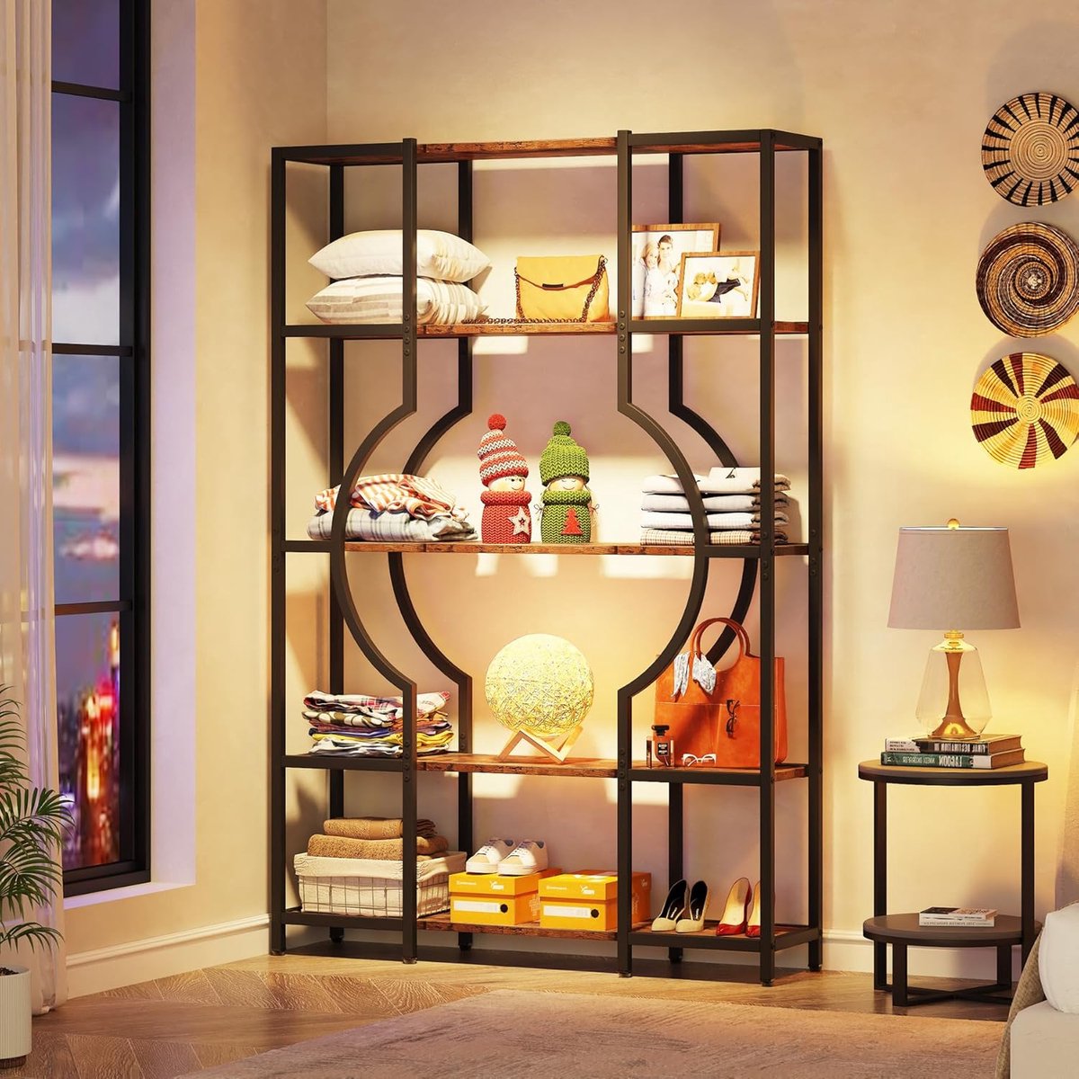 Luxe Boekenkast – Zwart – 100x30x176 cm – Industrohome