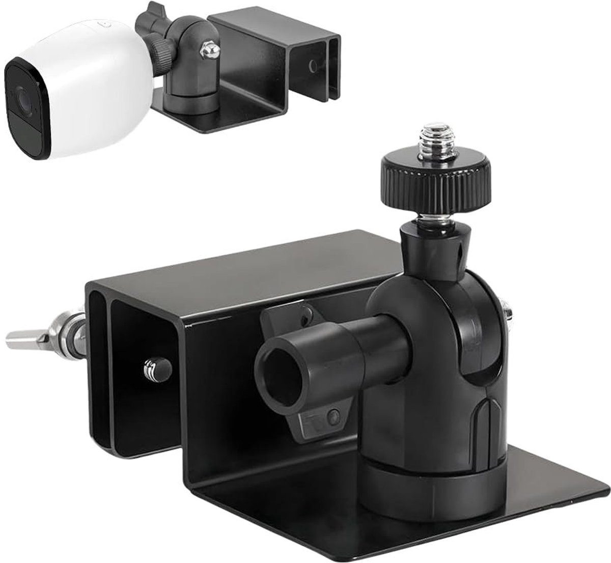 Weerbestendige Gootbeugel voor Camera - Zwart Aluminium - Geen Boren Nodig