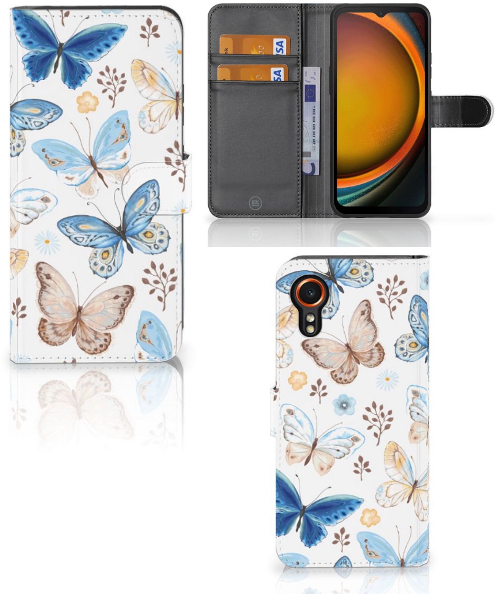 Telefoonhoesje met Pasjes voor Samsung Galaxy Xcover 7 Vlinder