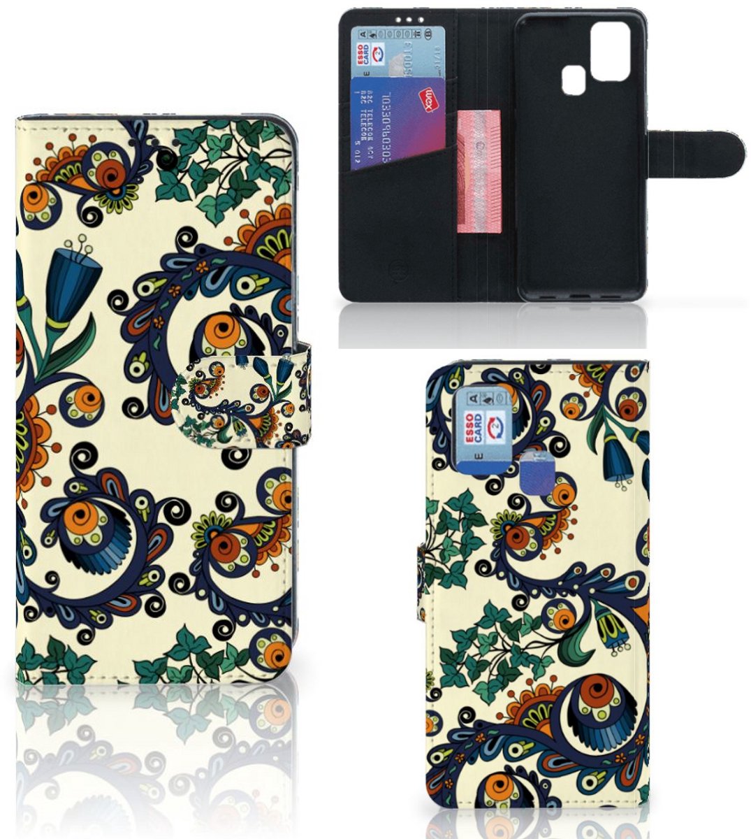 Wallet Case Samsung Galaxy M31 Barok Flower