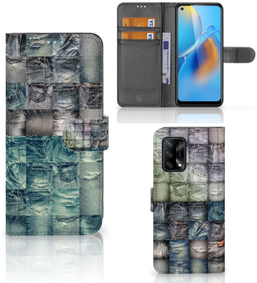 Wallet Case met Pasjes OPPO A74 4G Spijkerbroeken
