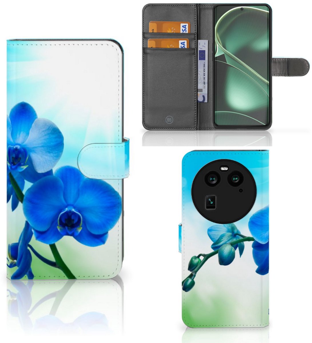 OPPO Find X6 Hoesje Orchidee Blauw - Cadeau voor je Moeder