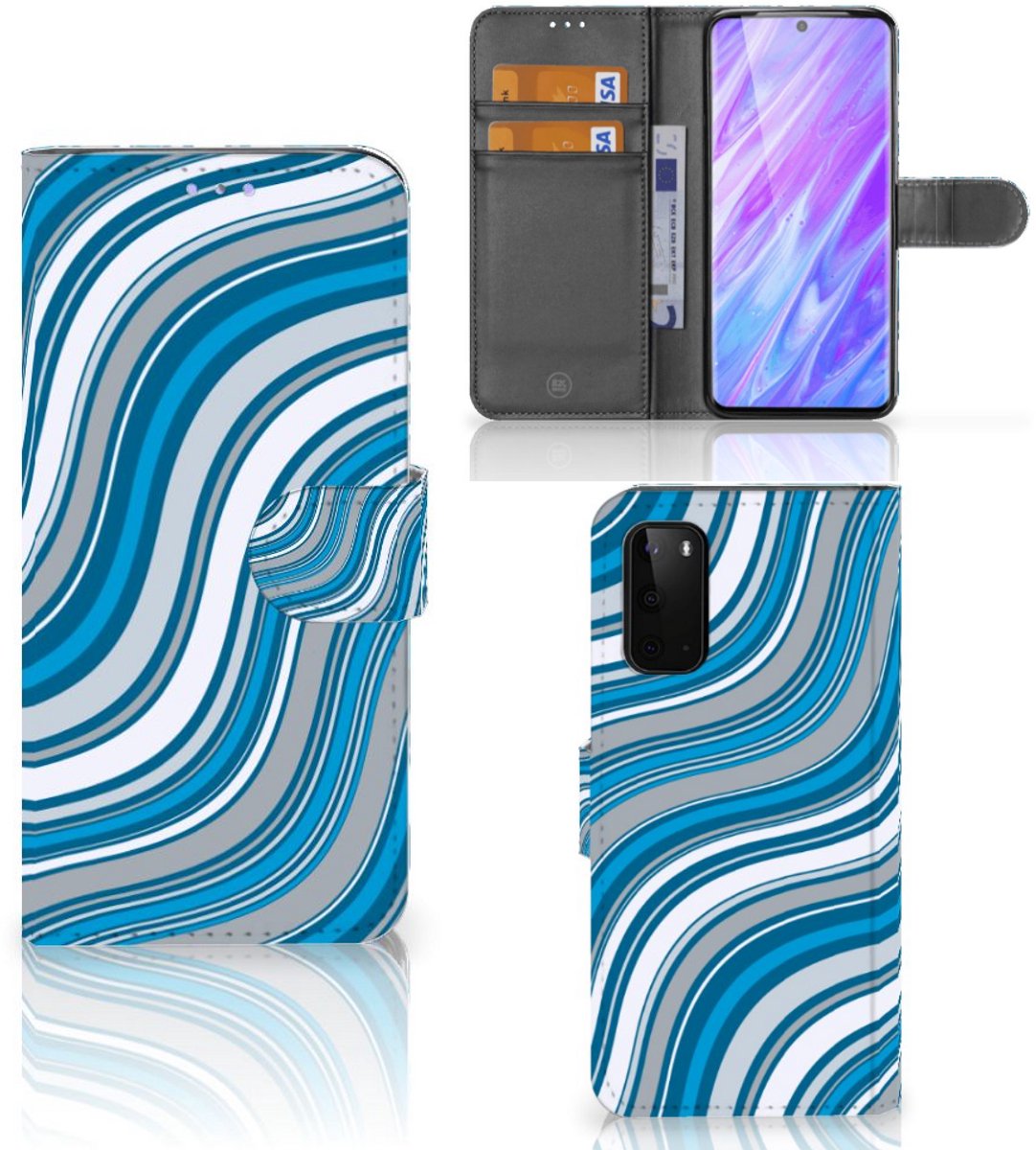 Samsung Galaxy S20 Telefoon Hoesje Waves Blue