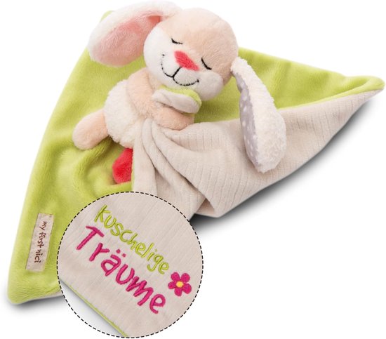 Knuffeldoek Tijger - Baby Knuffel - Zachte Omhelzing - Geborduurde Boodschap - 22x22 cm - Multicolor — afbeelding 2