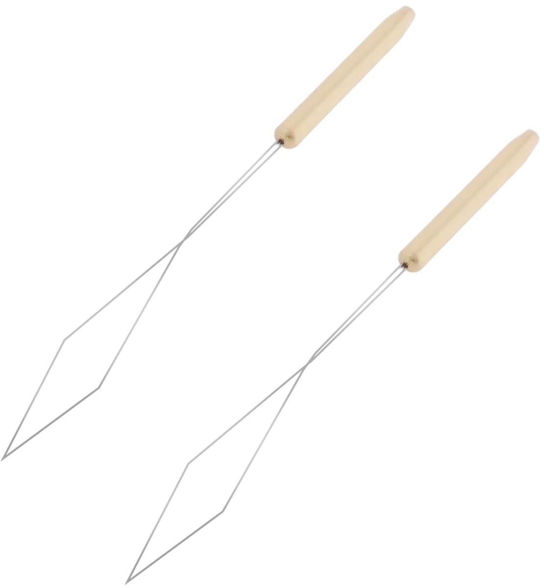 2 Stuks Messing Fly Tying Bobbin Threader - 14 cm voor Vliegvissen