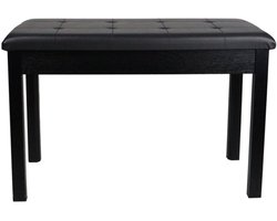 Livista Pianobank – Klassieke Piano Kruk – met Opbergruimte – Comfortabele Zitting – 70 x 30 x 48 cm – Zwart