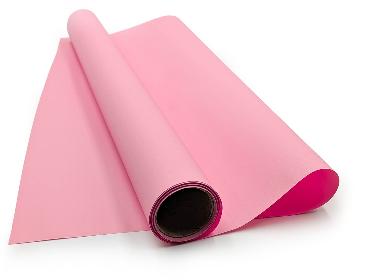 Enchanted Satin Aroma - Florale Folie - Perzikkleur - 50cm x 9m