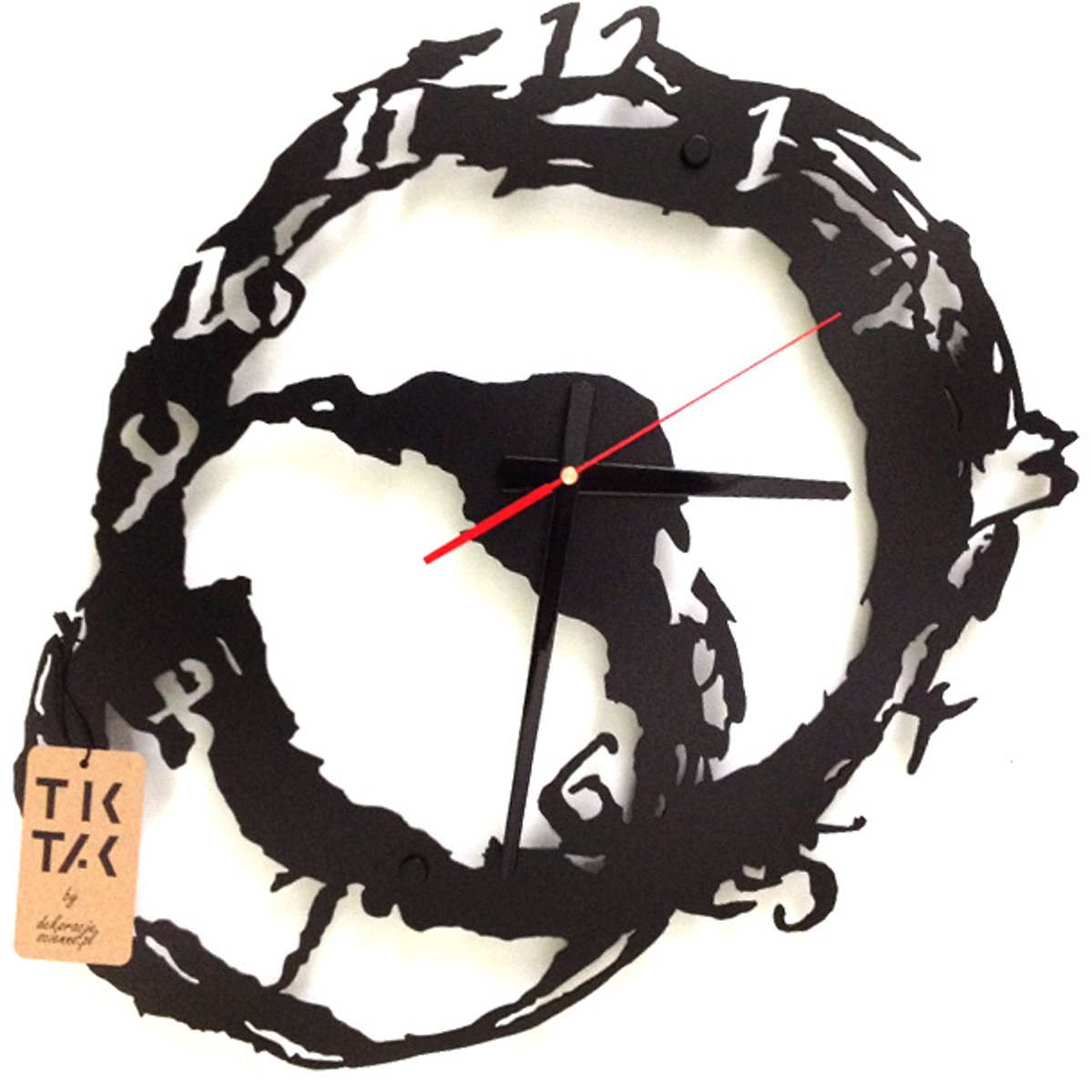 Decorizzly Buzz - Wandklok - Uniek Design - 3D Effect - Zwarte Wijsheid