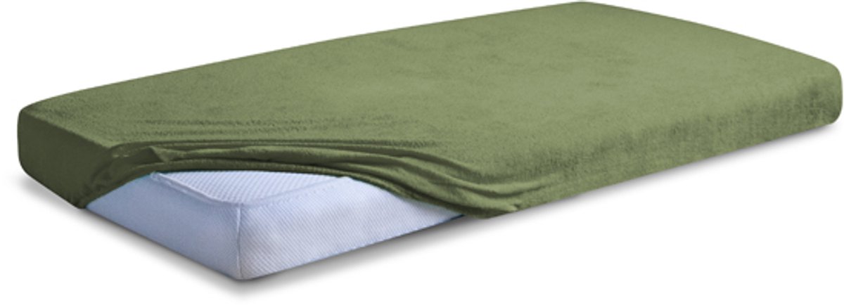Matex Premium Serie - Frottee Hoeslaken - 90x200 / 100x200x20 - Groen