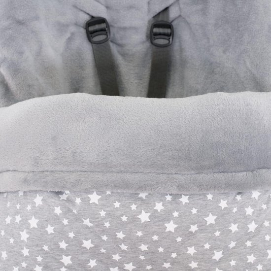 Voetenzak Kinderwagen - Babyzak Winter - Warm Houden Baby - Fleece Gevoerd - 110 cm - Wit Ster — afbeelding 2