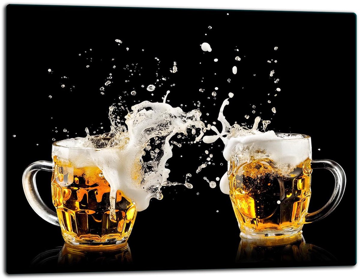 TMK ArtDeko Serie - Snijplank - 52x40 cm - Glazen Bescherming - Print Piwo