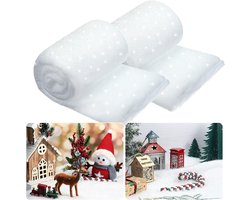 Skylety Kerstsneeuwdekenset, kunstsneeuwdeken, glinsterend, kunstsneeuwdeken, winterwonderland, binnen, 2 sets, 1,3 x 9,8 cm