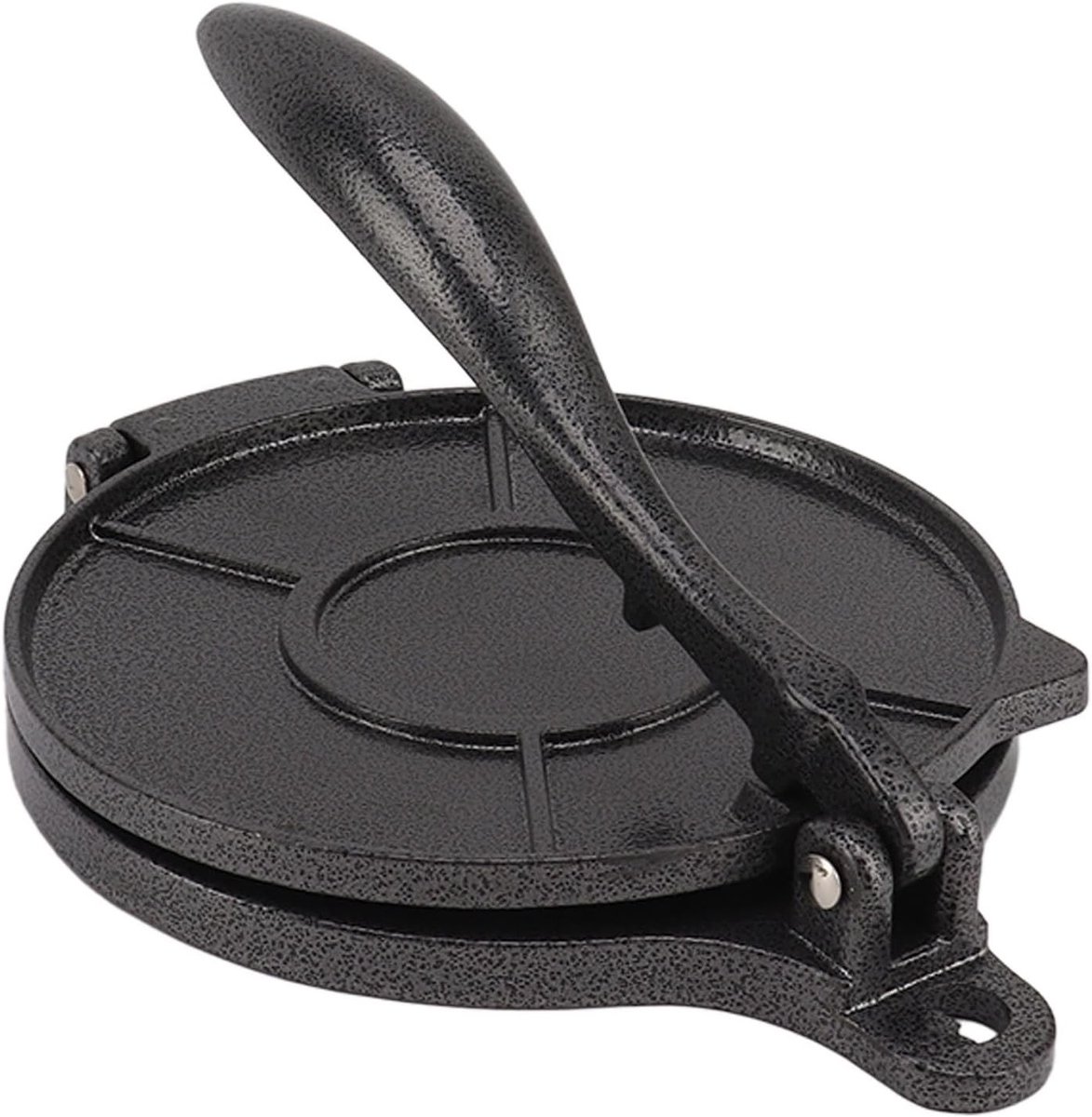 Multifunctionele Roti Maker van Aluminium Legering - Efficiënte Tortilla Pers voor de Keuken, 20 cm Zwart