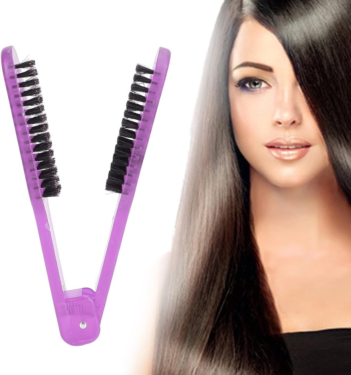 Dubbele Rechte Kam voor Haarstyling, Antistatisch en Warmtebestendig, Ideaal voor Nat en Droog Haar