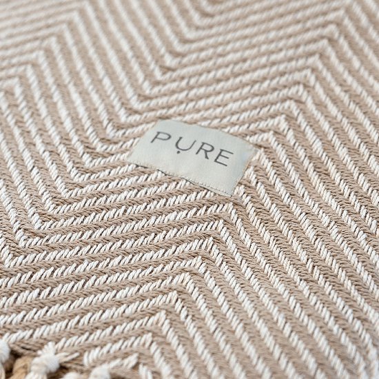 Yoga deken / meditatie deken visgraat taupe - Pure van Pure — afbeelding 5