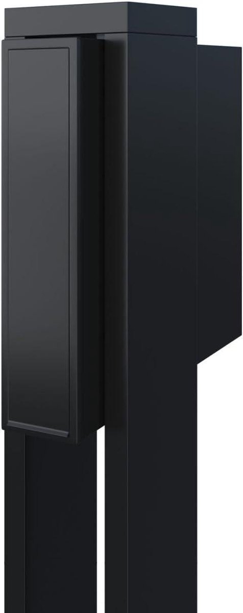 Staande brievenbus - Vrijstaande brievenbus - Post ontvangen - Gepoedercoat plaatstaal - 130 cm hoog - Zwart