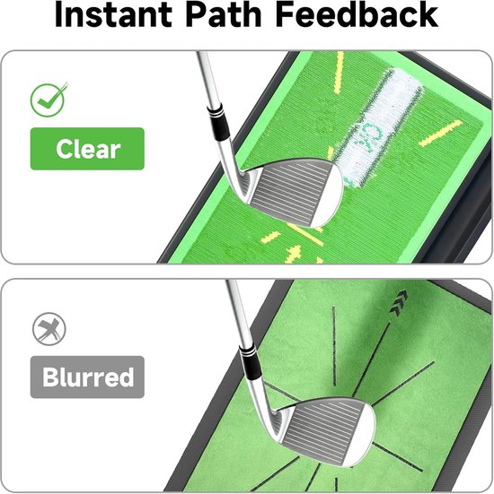 Golf Oefenmat - Golfmat Golfmatten - Swing Analyse - Dubbelzijdig Verwisselbaar - 44x31 cm - Groen van GOLF — afbeelding 5