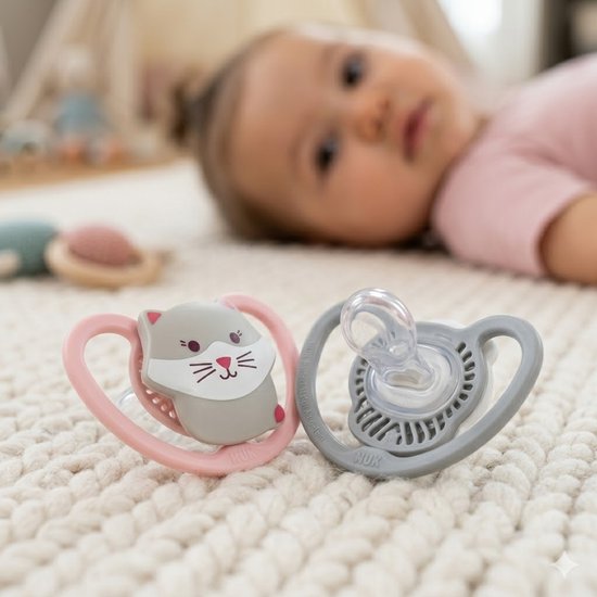 NUK Perfect Match Air fopspenen 6–18 m (Kat / Poolbeer) van Nuk — afbeelding 3