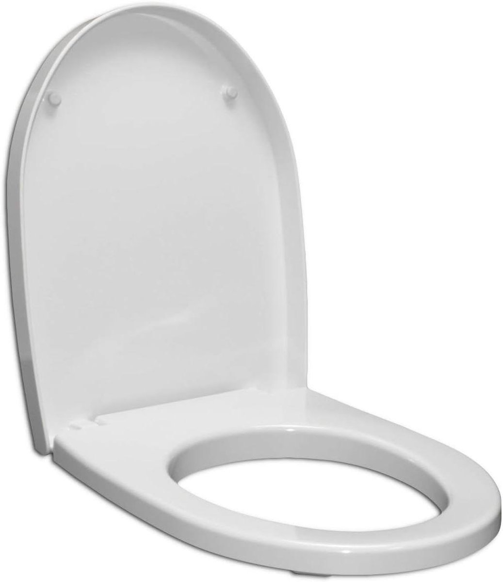 Toiletbril Duroplast - WC bril zitting - Badkamer vernieuwen - Kras- en slijtvast - 160 mm afstand scharnieren - Wit