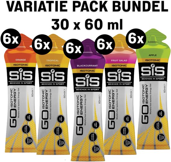 Science in Sport - SiS Go Isotonic Energiegel - 30x60 ml - Variatie pack bundel - Running gel met 22g koolhydraten van Science in Sport — afbeelding 2