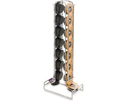 Macom Just Kitchen 602 Dode dispenser voor Lavazza "A Modo Mio" koffiecapsules, voor 16 capsules, van gepolijst, verchroomd staal