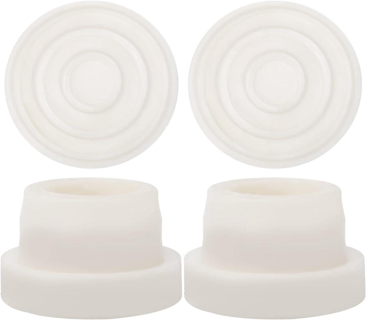 4 Stuks Zwembadladderbumpers, Rubber Zwembadladderdoppen Zwembadladderbumpers voor Ingegraven Zwembad Fit 4,8 cm Standaard Zwembadladderslang (Wit)