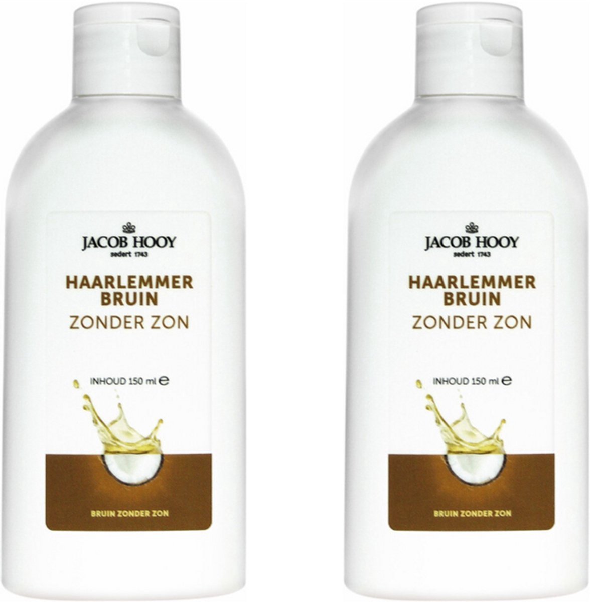 Jacob Hooy Haarlemmerbruin Zonder Zon - 2 x 150 ml - Voordeelverpakking