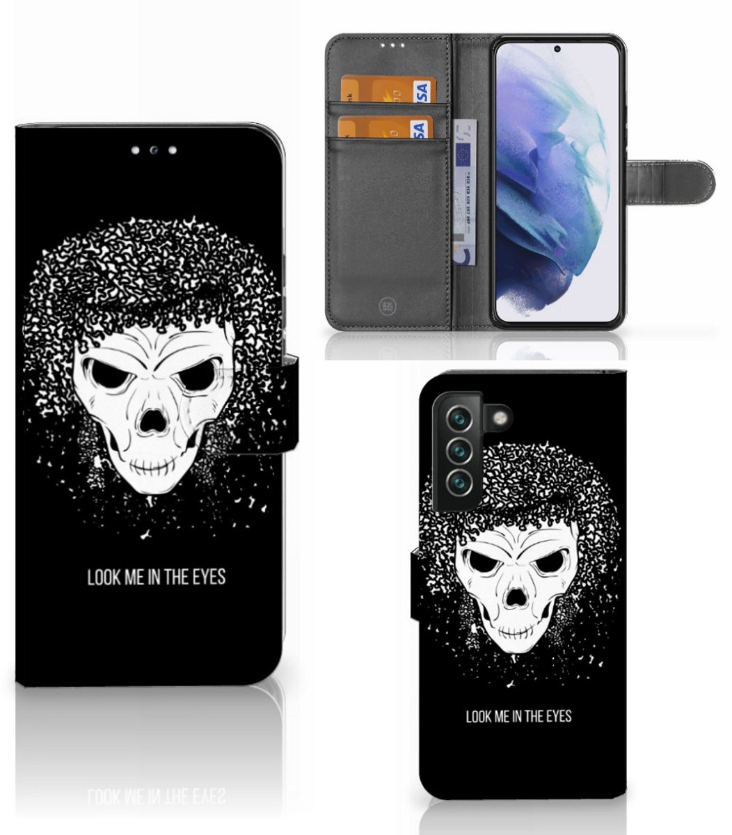 Telefoonhoesje met Naam Samsung Galaxy S22 Plus Skull Hair