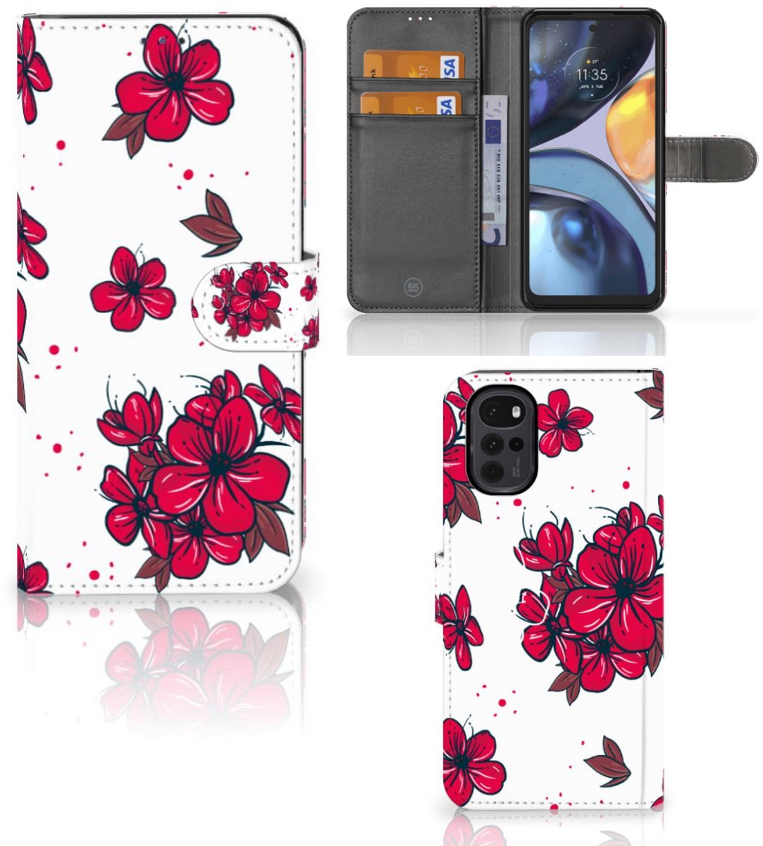 Motorola Moto G22 Hoesje Blossom Red