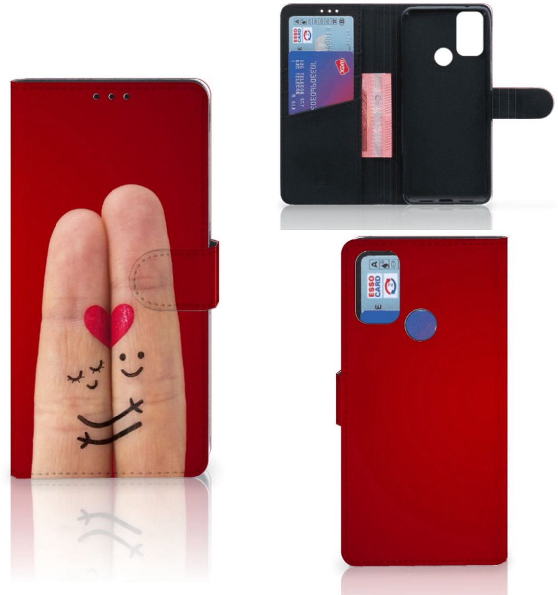 Alcatel 1S (2021) Wallet Case met Pasjes Liefde - Origineel Romantisch Cadeau