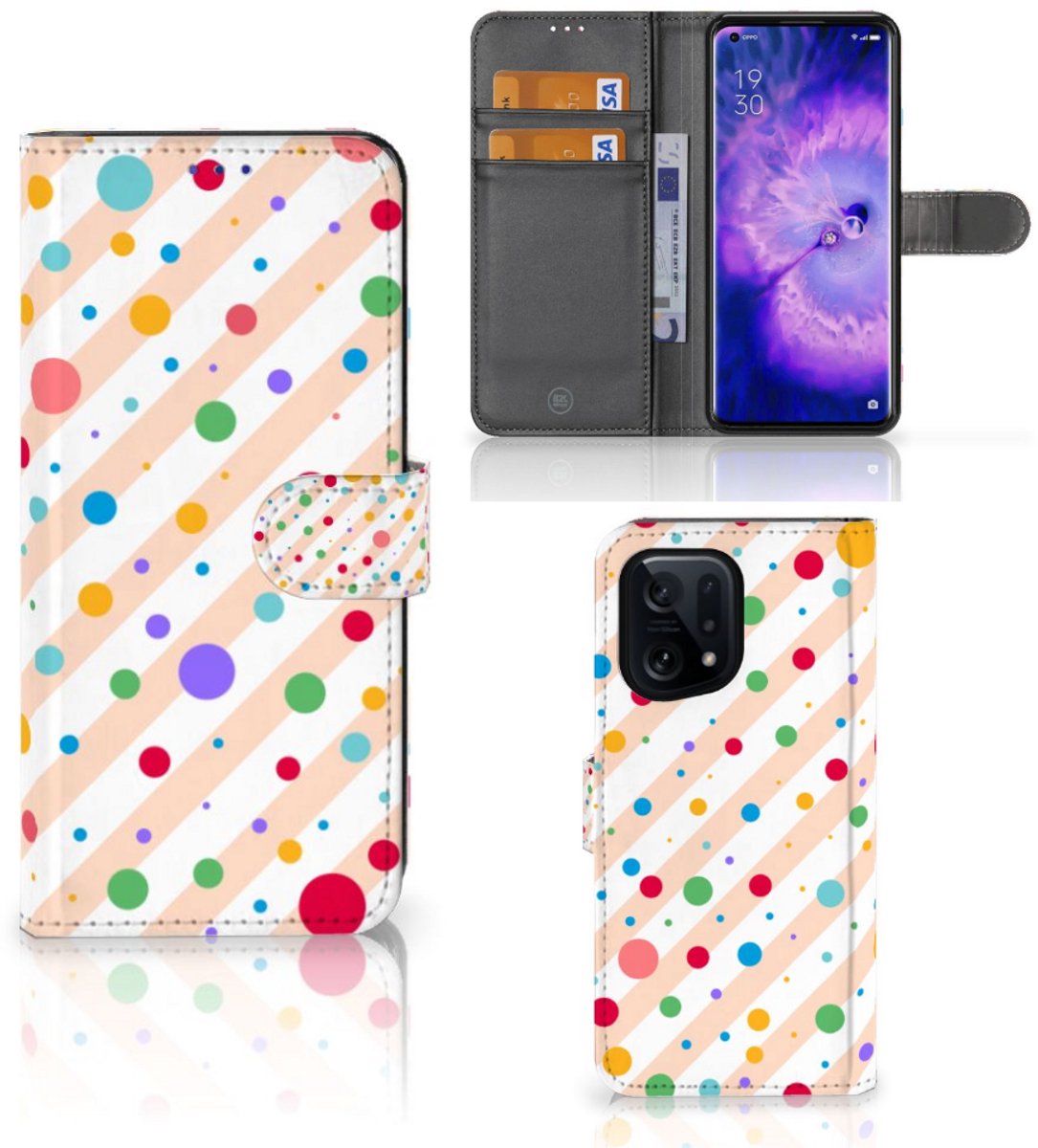 OPPO Find X5 Telefoon Hoesje Dots