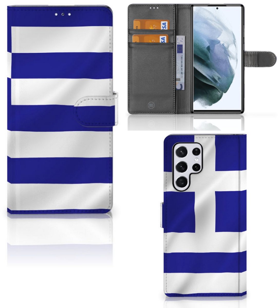Samsung Galaxy S22 Ultra Bookstyle Case Griekenland