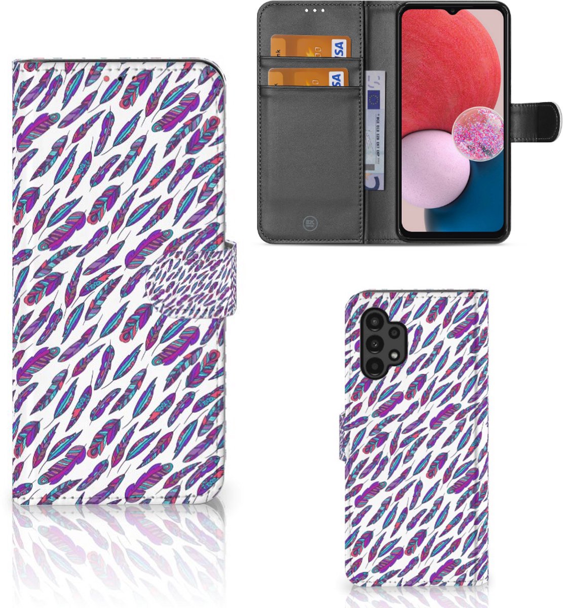 Samsung Galaxy A13 (4G) Telefoon Hoesje Feathers Color